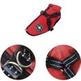 thumbnail image 3 of Chaqueta De Perro Chaleco cálido para perros de dos patas suave con cremallera para suministros de invierno para mascotas (rojo M), 3 of 8