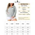 thumbnail image 5 of Agnes Orinda Women's Plus Size Long Sleeve Hoodies Zippered Sport Pockets Jacket 1X Grey, 5 of 5