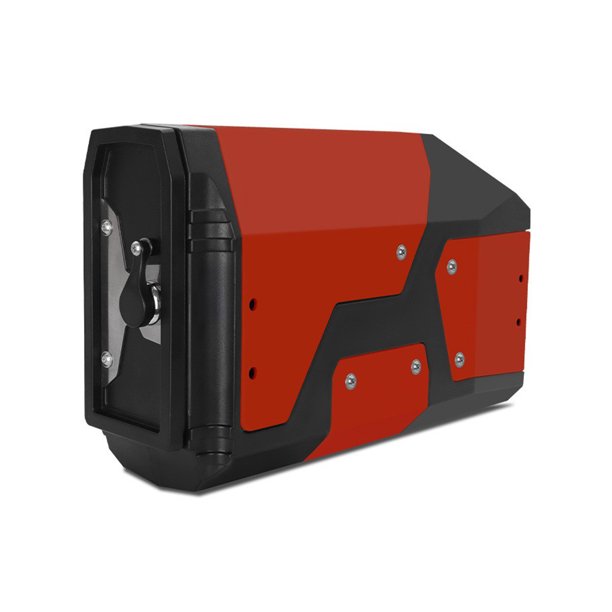 sweethay Caja de herramientas resistente al agua, almacenamiento seguro y elegante para herramientas de motocicleta, caja de herramientas para Vehículos, repuestos y accesorios Mis negro/rojo
