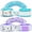Purple+Blue, variant on Child Leash, Backpack Leash for Toddlers 2 Pack, Kid Leashes Safety Harness with Key Lock, Baby Leashes Anti Lost Wrist Links (Blue+Purple) Length:1.5M