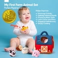 thumbnail image 2 of Baby Toys 6-12 Months - Surprise Barn Stuffed Farm Animals, Rattle, Crinkle, Mirror, Montessori Toys for 6 Month Old Sensory Balls 1-3 Plush Toy Girl Boy Gifts Baby Easter Basket Stuffers, 2 of 9