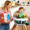 thumbnail image 3 of Juego de comedor para niños pequeños Munchkin Be Happy incluye placa de succión taza de paja y utensilios azul, 3 of 3