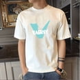 thumbnail image 3 of Camiseta de hombre con cuello redondo, dibujos de anime, estampado de Katoen, bordado, ropa de calle gráfica, camisetas para hombre, ropa superior, blanca, XL, Kpop, genial, S, 3 of 5