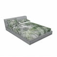thumbnail image 3 of Ambesonne Scenery Fitted Sheet & Pillow Sham Set, Spring Season Jungle, Twin, Green, 3 of 3