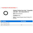 thumbnail image 2 of Radiator Coolant Hose Seal - Compatible with 2007 - 2014 Volvo XC90 3.2 2008 2009 2010 2011 2012 2013, 2 of 2