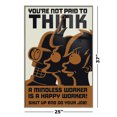 thumbnail image 3 of Futurama - Framed TV Show Poster (You'Re Not Paid To Think - A Mindless Worker Is A Happy Worker) (Brushed Champagne Aluminum Frame), 3 of 6