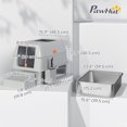 thumbnail image 3 of PawHut Stainless Steel Cat Litter Box, Litter Pan Tray with Lid, Scoop, 3 of 10