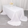 thumbnail image 2 of BalsaCircle 90" x 156" Polyester Rectangular Tablecloth Rounded Corners White, 2 of 8