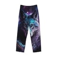 thumbnail image 2 of Vsdgher Purple Sky Wolf Print Mens Pajama Pants Sleep & Lounge Pants, PJ Bottoms With elastic waistb and Pockets, 2 of 5