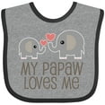 thumbnail image 3 of Inktastic My Papaw Loves Me Grandchild Boys or Girls Baby Bib, 3 of 4