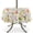 Butterfly, variant on Outdoor Tablecloth with Umbrella Hole and Zipper, Spring/Summer Waterproof Table Cover for Picnic/BBQ/Garden(60" Round,Damascus Flower)