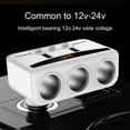 thumbnail image 4 of Adaptador para cargador de coche, divisor de 3 tomas para encendedor de cigarrillos, doble puerto USB con pantalla de voltaje de 12V/24V, compatible con iPhone, iPad, Tablet, Galaxy, HTC, LG, etc. Levamdar 2033064-2, 4 of 8