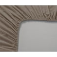 thumbnail image 3 of The Great American Store 1PC Solid Fitted Sheet - 1800 Series Brushed Microfiber 26 Inch Deep Deep Pocket - Wrinkle, Fade, Stain Resistant - Hypoallergenic - Full Size Solid Taupe, 3 of 4