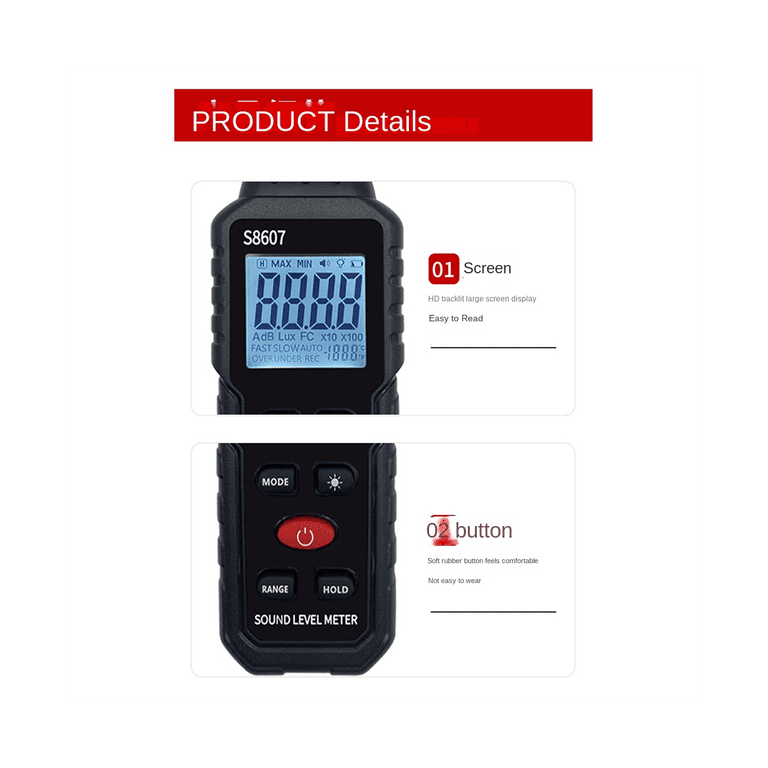 Digital Sound Level Meter With Temperature & Humidity Detection - 30 ...