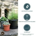 thumbnail image 4 of The HC Companies 14" Round Prima Plastic Plant Saucer - Indoor Outdoor Plant Trays for Pots - 14.17"x14.17"x1.69" in Sandstone Pack of 2, 4 of 7