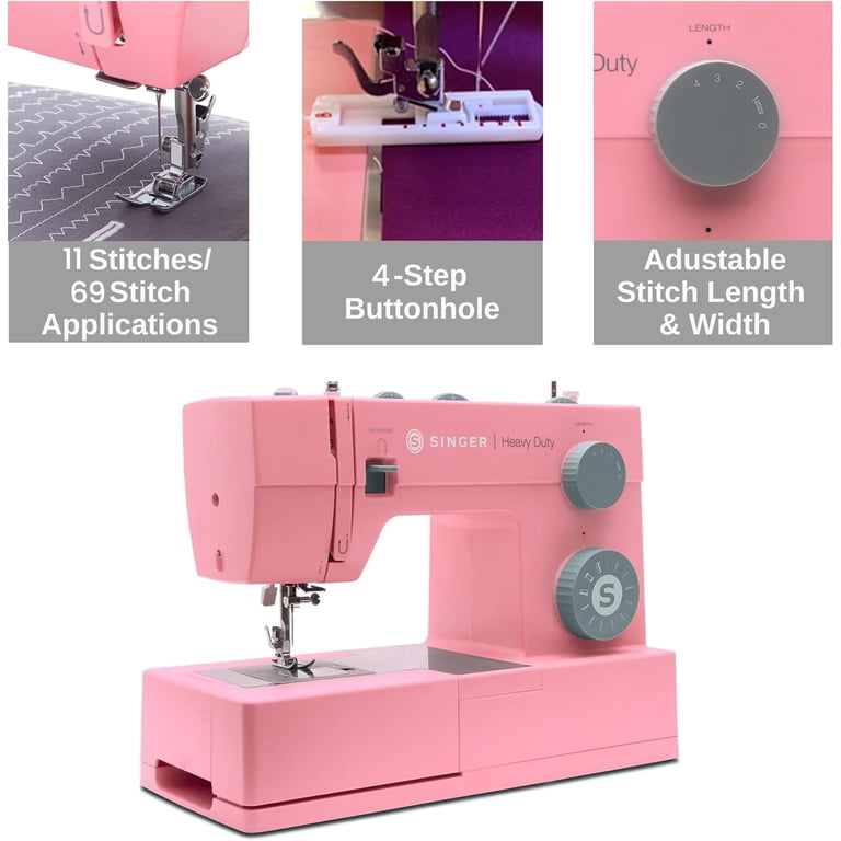 SINGER¬Æ Heavy Duty 4411 Sewing Machine, Pink, 11 Built-In