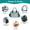 ALAZA Turquoise Bows Print Cooler Lunch Bag Insulated Reusable Lunch ...