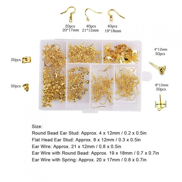 Kit De Fabricación De Pendientes De Joyería, Aretes Redondos Con Cuentas, Alambres Para Orejas, Ganchos Para Pendientes, Conjunto De Accesorios De Joyería