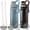 Black and Blue, variant on Ozizo Blender Bottle with Mixer and Straw , 22 ounces Insulated Stainless Steel Shaker Bottle for Protein Shakes, 2 Bottles