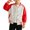 Red, variant on YunPes Boys Girls Varsity Jacket Snap Long Sleeve Baseball Outerwear with Striped Ribbed Cuff Fall Back to School Daily Jacket Coat