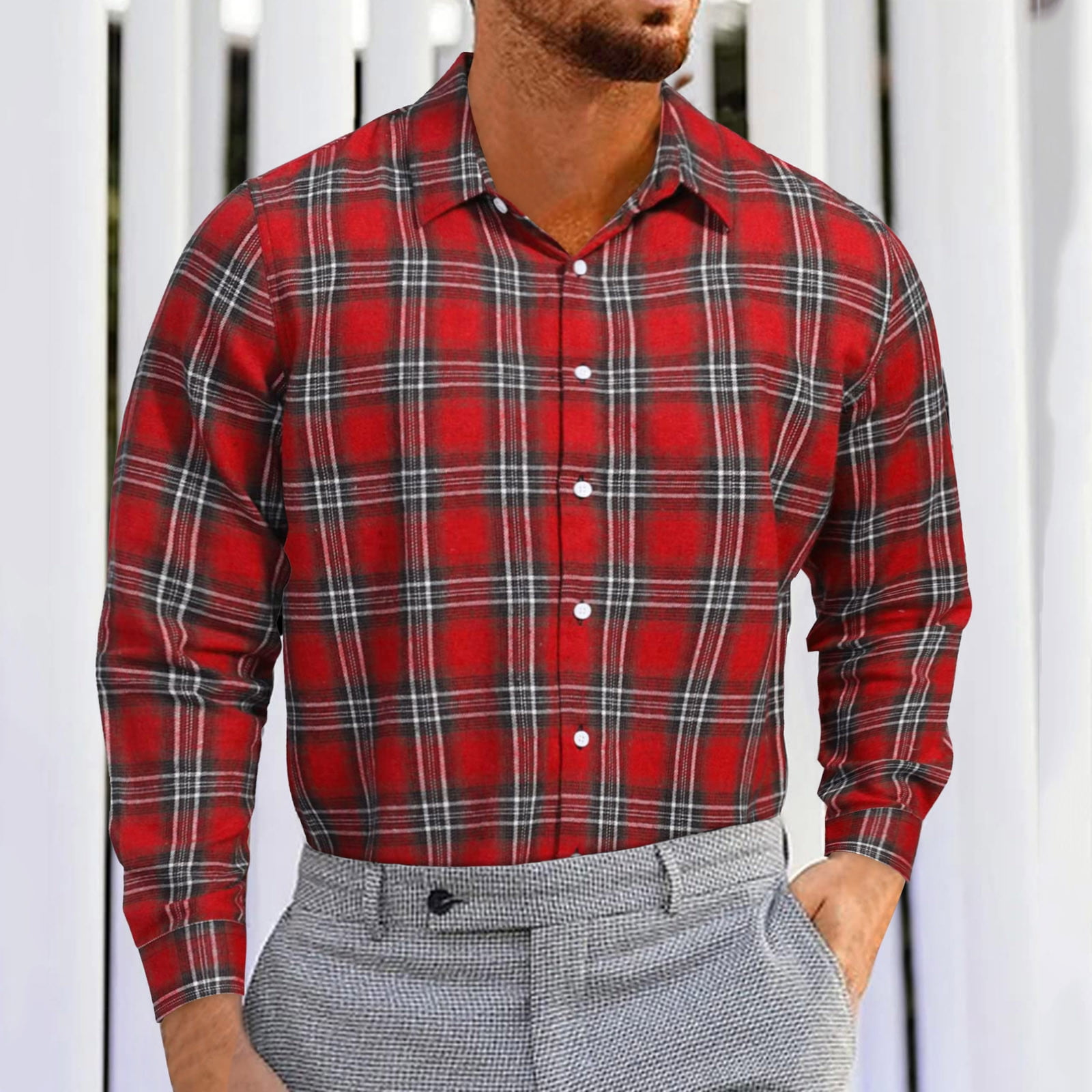 Vintage Men's Shirt - Red - M