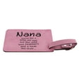 thumbnail image 3 of ThisWear Gifts for Nana Like Wise Old Owl Less Feathers Beak and Stuff 2-pack Laser Engraved Leatherette Luggage Tags Pink, 3 of 4