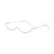 thumbnail image 4 of Gafas de medio marco Marcos de anteojos sin lentes Medio marco de metal Gafas falsas decorativas para accesorios fotográficos Etapa Rendimiento Viajes marcos de plata diamante Fernando Gafas de sol de medio marco, 4 of 8