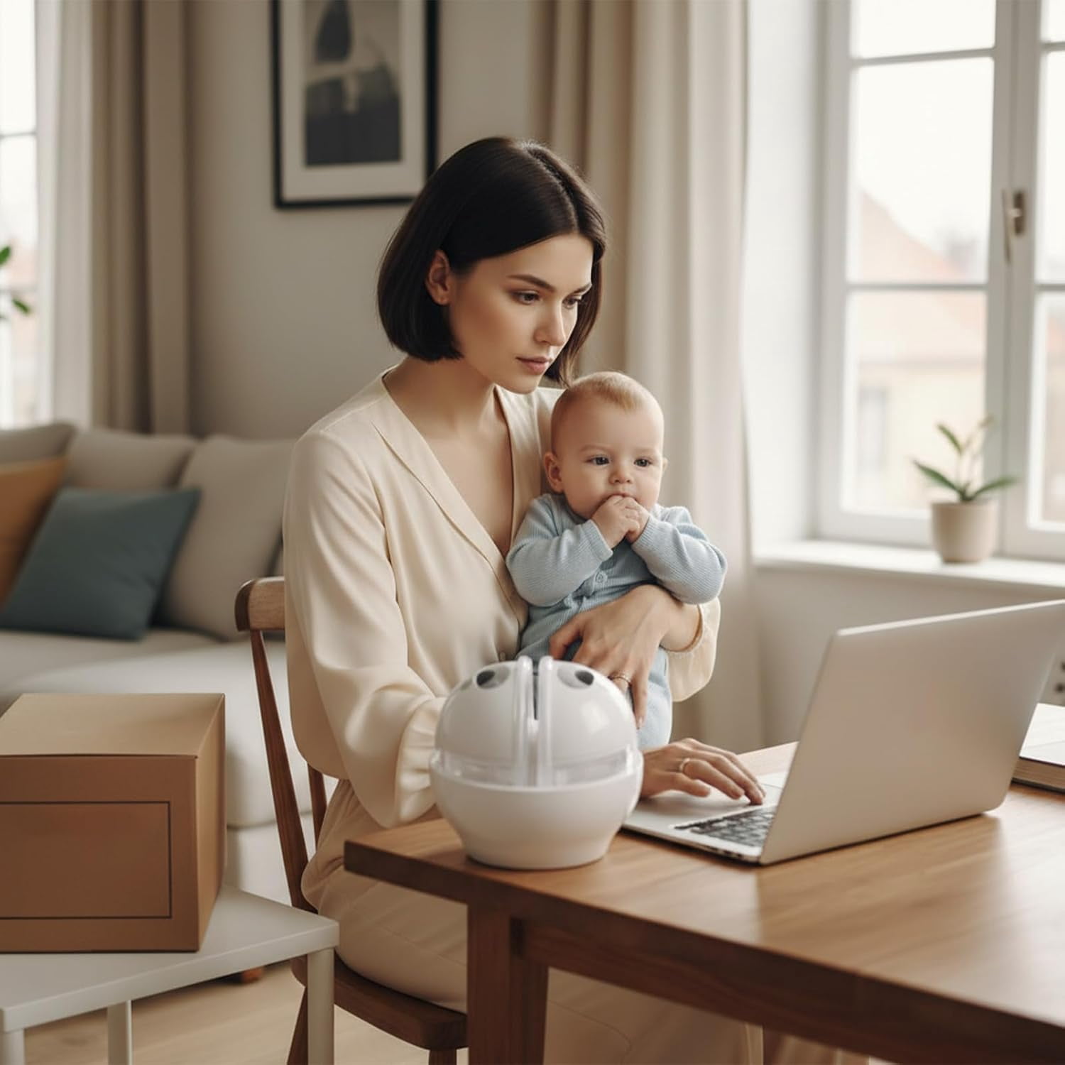 Breast Pump Holder for Momcozy M5/M5 Lite, Keeps Pumps Upright, Compact Storage Solution, Hands-Free Design for Busy Moms
