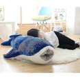 thumbnail image 5 of Giant Blue Shark Stuffed Plush Toys Big Fish Whale Soft Stuffed Animal Pillow Dolls, 5 of 5