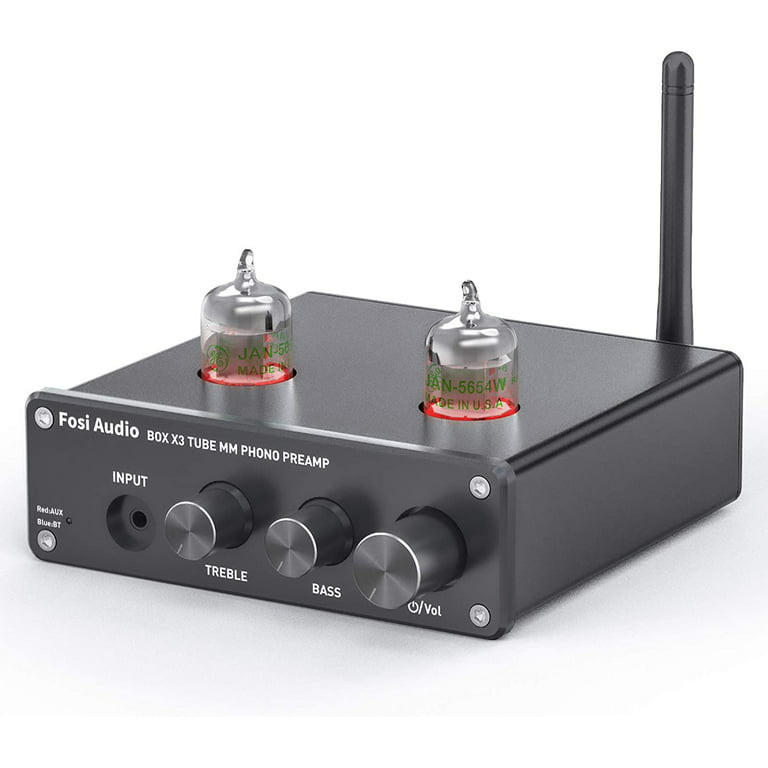 Patois onder Kanon Fosi Audio Box X3 5654W Tube Phono Preamp Turntable Preamplifier for MM  Phonograph Bluetooth 5.0 Mini Stereo Hi-Fi Pre-Amplifier for Home Audio  Record Player Sound System - Walmart.com