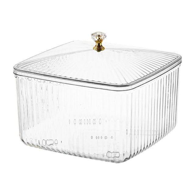Fruit Serving Tray with Lid Multifunction Container Tabletop Organizer Cans Candy Snack Serving Bowl for Picnic Wedding Holiday Gift Kitchen Clear