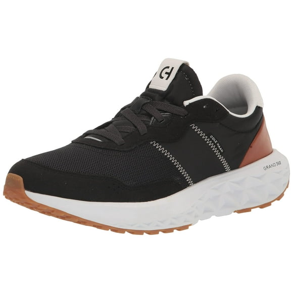 Cole Haan Men's Zerogrand All Day Runner Sneaker, Black/Natural TAN/Optic White, 12