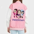 thumbnail image 2 of Pink Cotton Kids Baseball Jacket K Pop Demon Hunters Style Spring Autumn Winter, 2 of 10