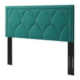 thumbnail image 1 of Headboard, Nailhead, King California Size, Teal Blue, Velvet, Modern Contemporary, Bedroom Master Guest Suite Room, 1 of 10