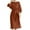 Coffee, variant on IROINNID Wedding Guest Dresses for Women Formal Evening Night Dress Round Neck Loose Short Sleeve Solid Mid-Calf Dress Elegant Wrap Dress,Black