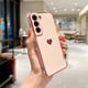 thumbnail image 3 of Luxury Plating Case For Samsung Galaxy S22 S23 Ultra S21 S20 FE A52 A53 S22 Plus A13 A54 A14 Love Heart Side Pattern Phone Cover, 3 of 5