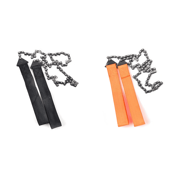 Motosierra Bolsillo 25 Pulgadas Mano Cadena Plegable 11 Dientes Supervivencia () Negra