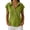 Green, variant on Women's V Neck Lapel Short Sleeve Button Down Shirt - Relaxed Fit Cotton Linen Blend Blouse, Lightweight Summer Top for Casual and Smart Casual Wear