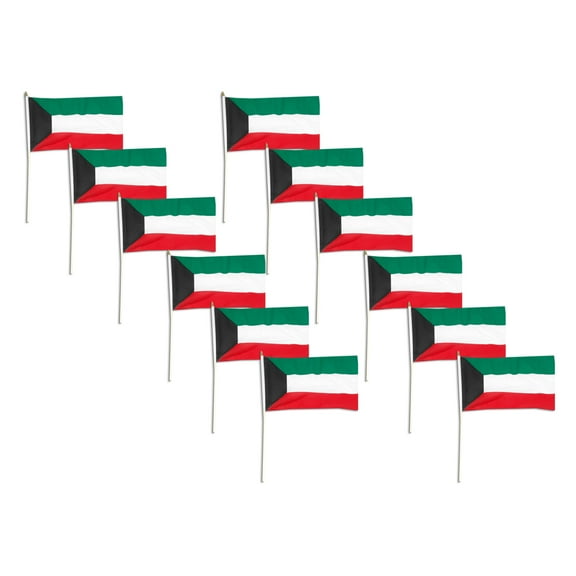 Online Stores Kuwait Flag 12 x 18 inch - 12 PK
