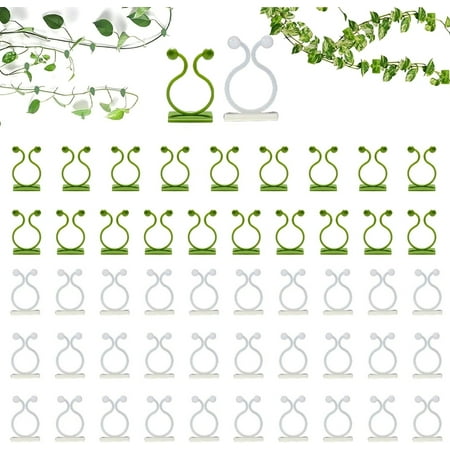 

Pack of 120 Plant Clips 2 Sizes Wall Vines Fixing Clips Dingrich Plant Clips Wall Plants Wall Brackets Vine Clips for Climbing Plants Trellis Cable Organiser (60 Pcs Green + 60 Pcs White)