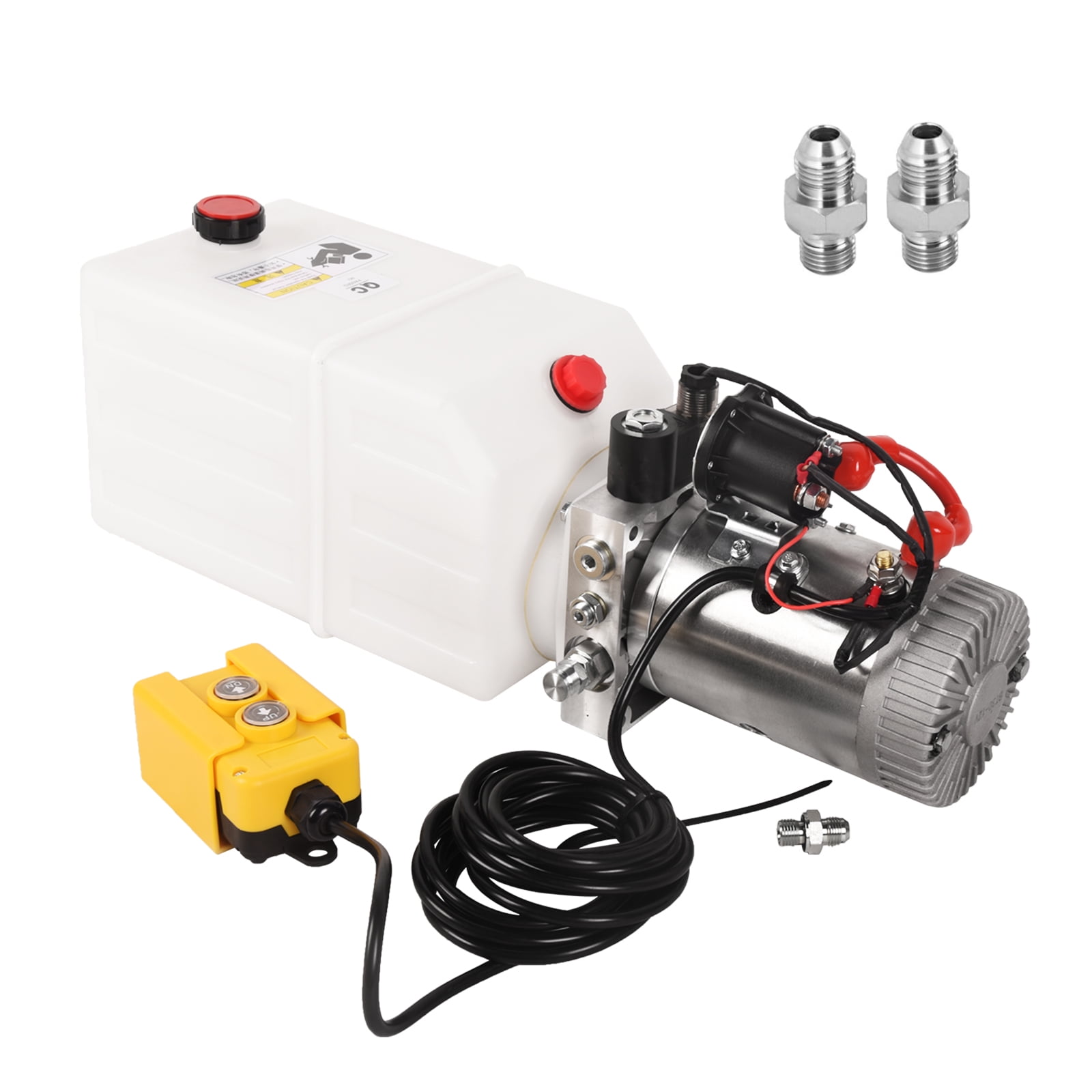 Dawot Hydraulic Pump Unit 6L 12V DC Hydraulic Power Single Acting Dump