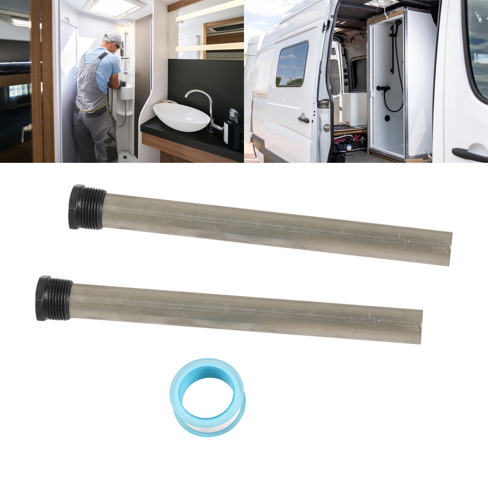 BIBABLYKE Campers Water Heater Anode Rod Magnesium Anode Rod Suburban Water Heaters 9.25''Long & 3/4'' Thread Replacement