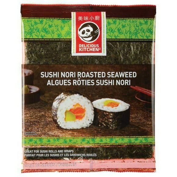 Feuilles d'algues rôties sushi nori Delicious Kitchen 28 g (10 feuilles)