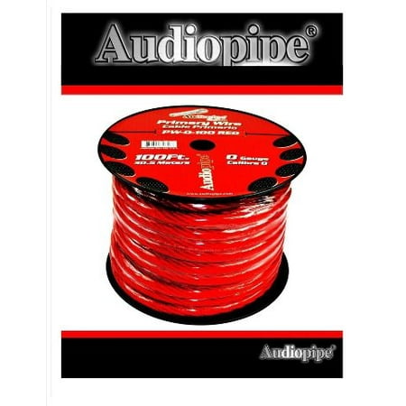 0 Gauge 100 Feet Red Power Ground Wire Cable Car Audio Amplifier Audiopipe