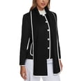 thumbnail image 4 of INSPIRE CHIC Elegant Coat for Women's Scarf Jacket Buttons Pockets Casual Winter Coats, 4 of 4