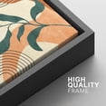 thumbnail image 4 of IDEA4WALL 2 Panels Framed Canvas Print Wall Art Set Mid-Century Leaf Branch Geometric Landscape Abstract Modern Art Boho Multicolor Chic Artwork Housewarming Decor - 24"x36"x2 Panels Black, 4 of 5
