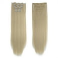 thumbnail image 2 of Mode Cheveux Longs Clip dans les Extensions de Cheveux Pleine Tête Perruque Droite, 2 of 4