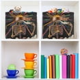 thumbnail image 6 of Yayeee Canvas Storage Basket with Handles for Shelves Fabric Bins Closet Organizer, Colorful Skeleton Sun, 6 of 8