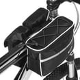 thumbnail image 1 of Alforja de bicicleta Bolsa de tubo superior de bicicleta de ciclismo con cubierta para lluvia Paquete de bolsa de alforja de marco delantero de bicicleta de montaña impermeable, 1 of 7