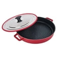 thumbnail image 1 of MasterPan MP-106 12 in. Red Stovetop Oven Grill Pan with Heat-in Steam-Out Lid, 1 of 1